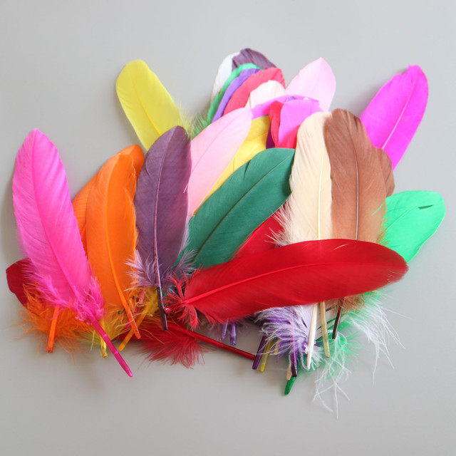 50pc/lot Colorful Goose Feather For Crafts Natural Feathers For